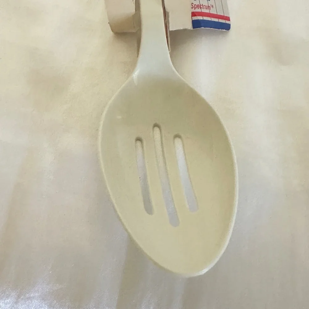EKCO‎ Slotted Spoon White NEW Vintage 1986 Nylon Spectrum Made in USA